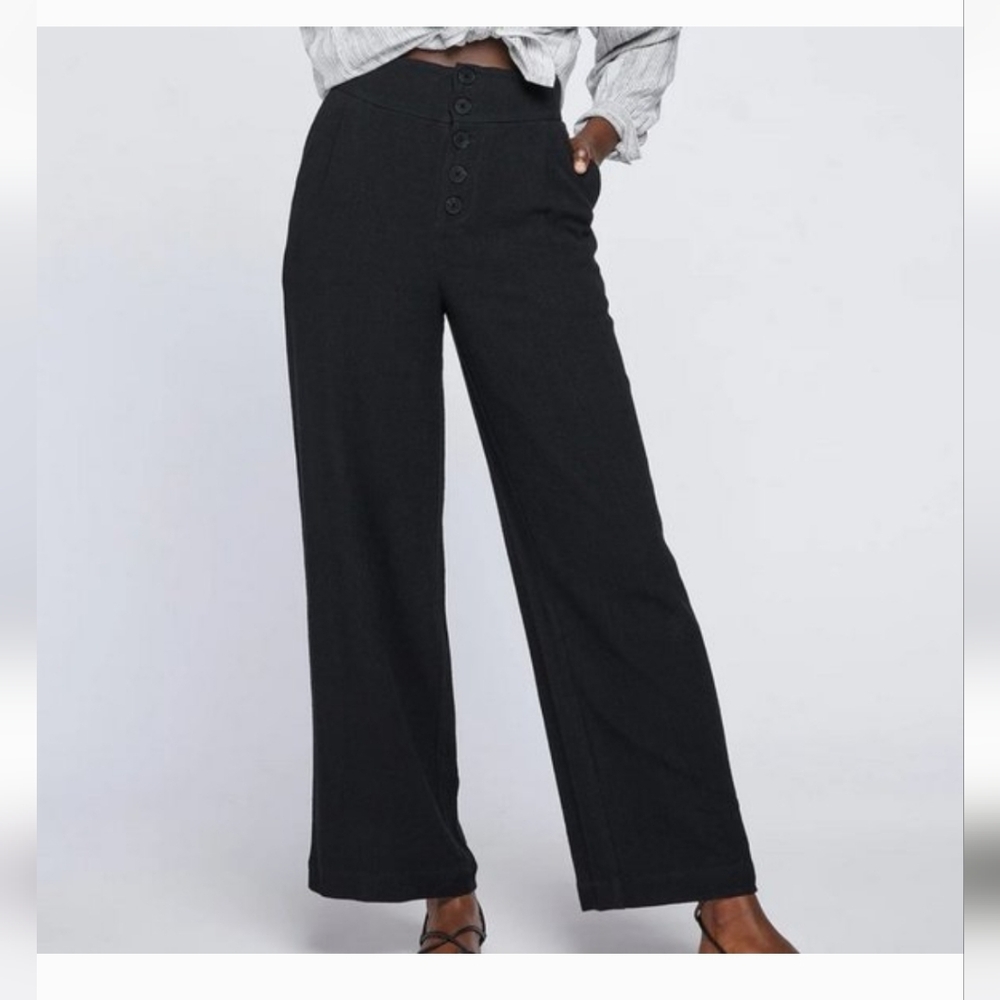 Gentle Fawn Julius High Rise Wide Leg Linen Cropped Pants